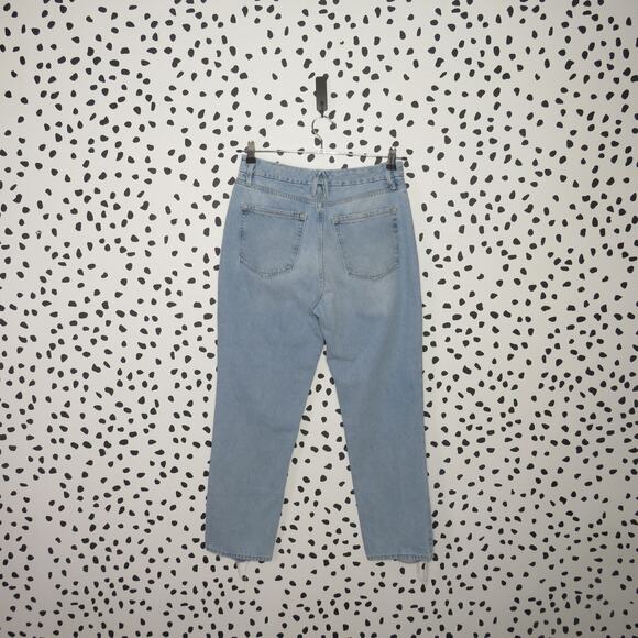 Good American Good Boy High Rise Distressed Straight Leg Jeans - Picture 6 of 11